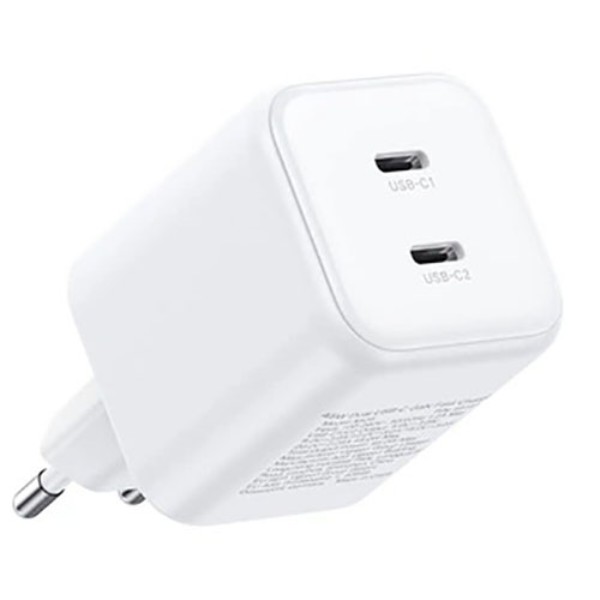 Фото - Мережевий зарядний пристрій UGREEN X526 2xUSB-C 45W GaN Fast Charger White (65154)